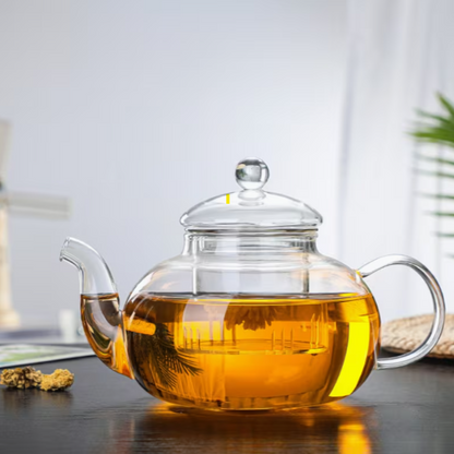 Tetera de Vidrio Transparente de Borosilicato. 1.000 ml