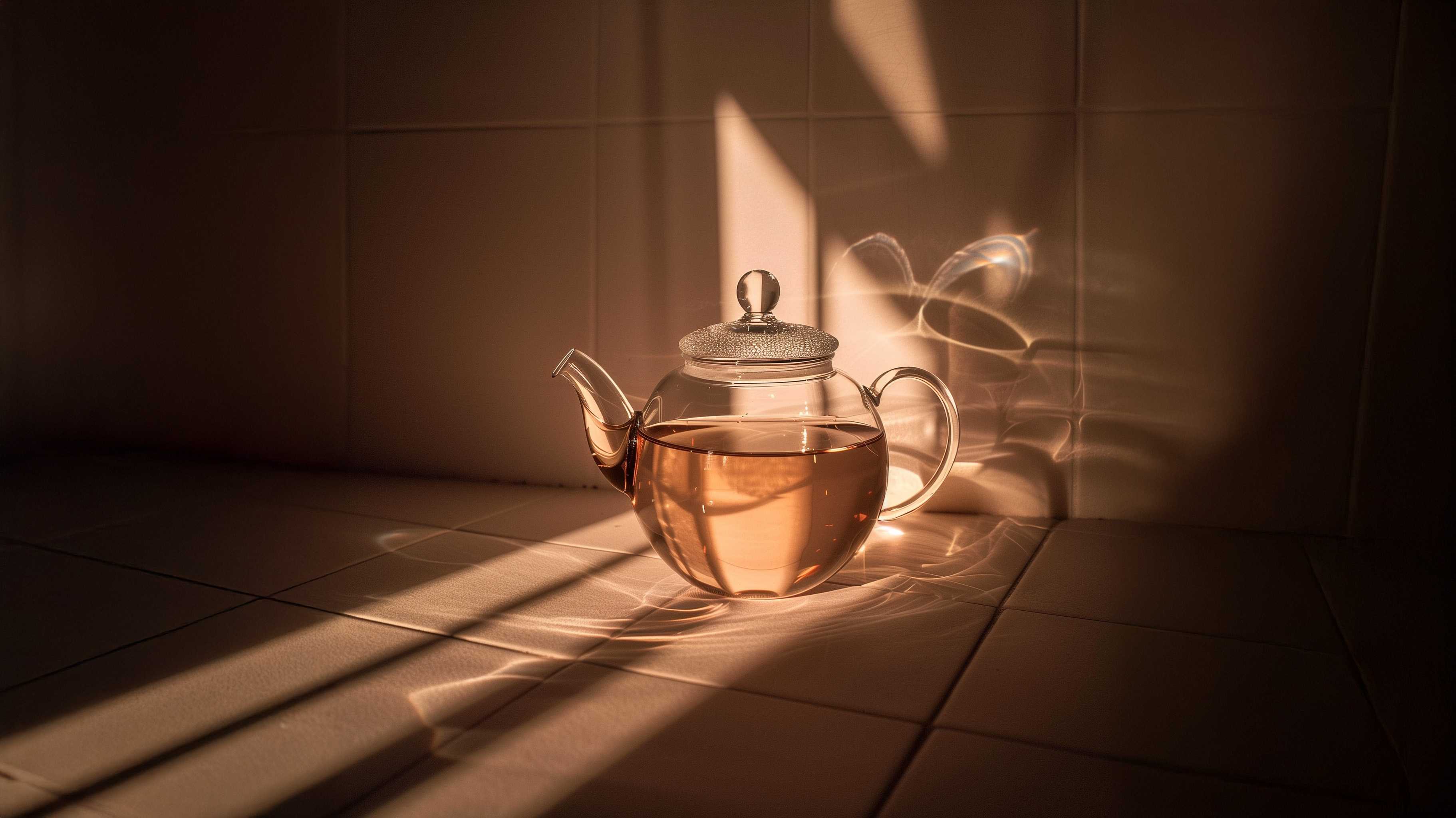 Té de hoja suelta dispuesto para acompañar repostería