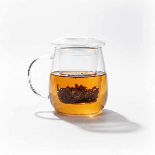 Taza de cristal con infusor - fotografía de producto
