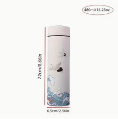 Termo de té Blanco con pantalla LED y display medidor de temperatura